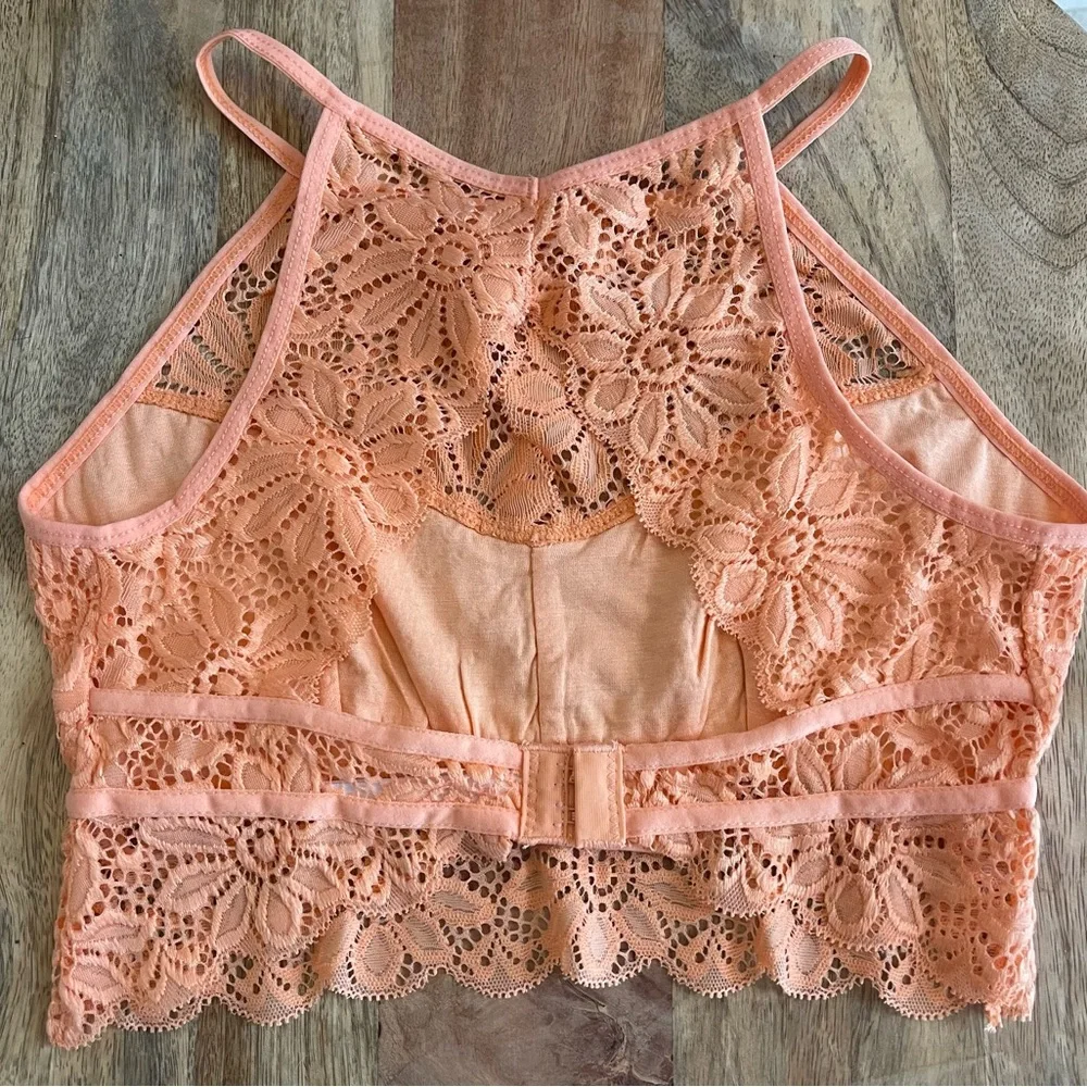 Zenana Peach/Orange Lace Bralette NWOT Medium - Picture 8 of 8